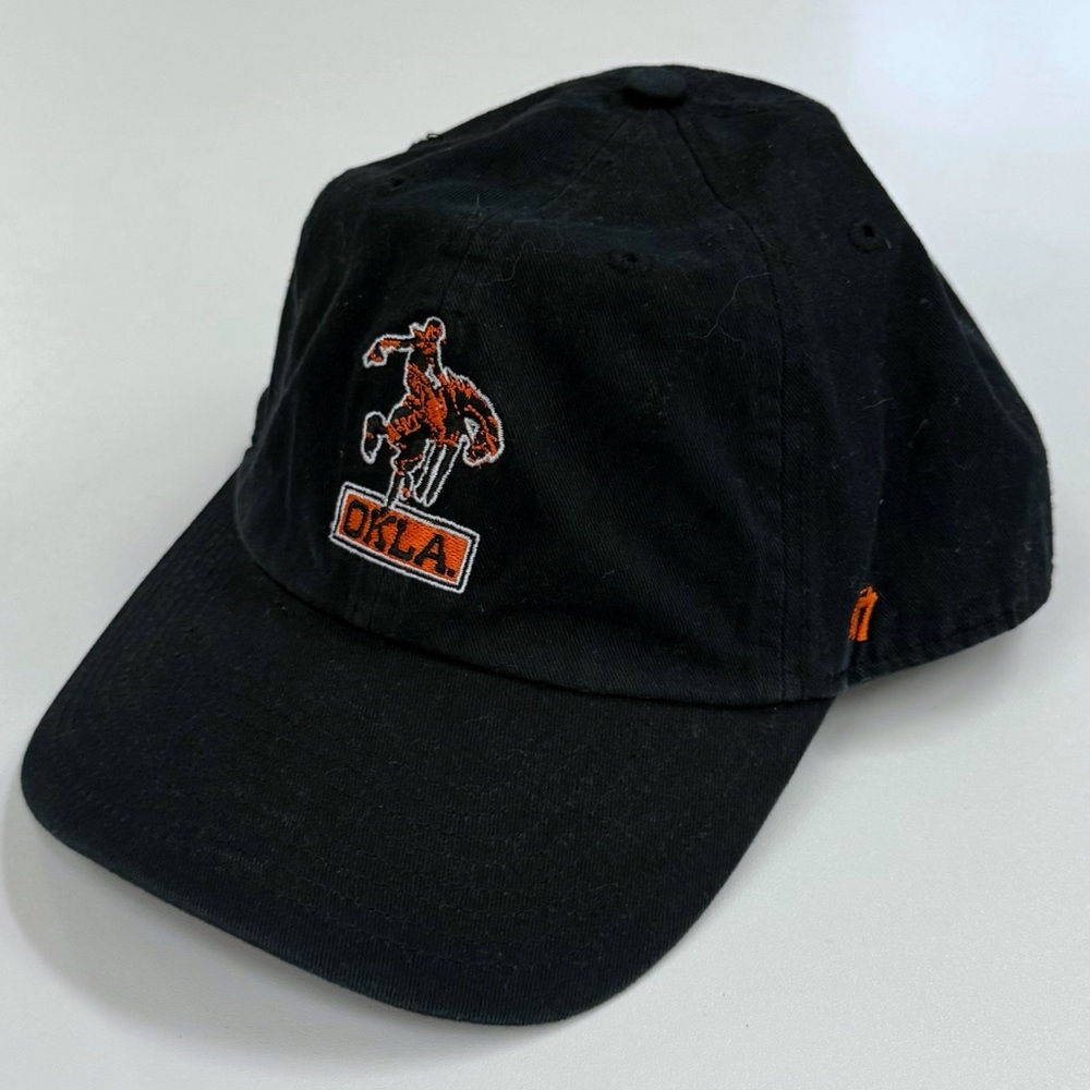 Oklahoma State Cowboys ‘47 Brand StrapBack Dad Hat Black Orange OSU